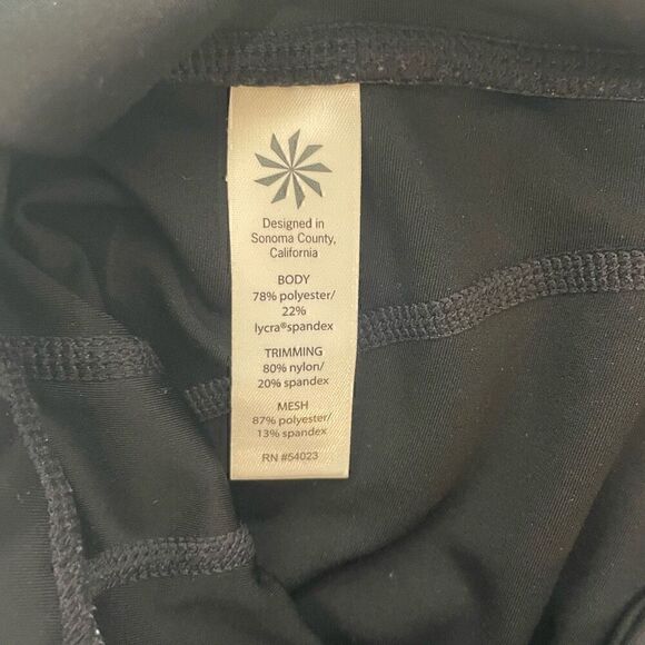 Athleta Precision Leggings High Rise Black White Mesh Compression Sz Small Tall - Picture 5 of 12